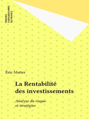 cover image of La Rentabilité des investissements